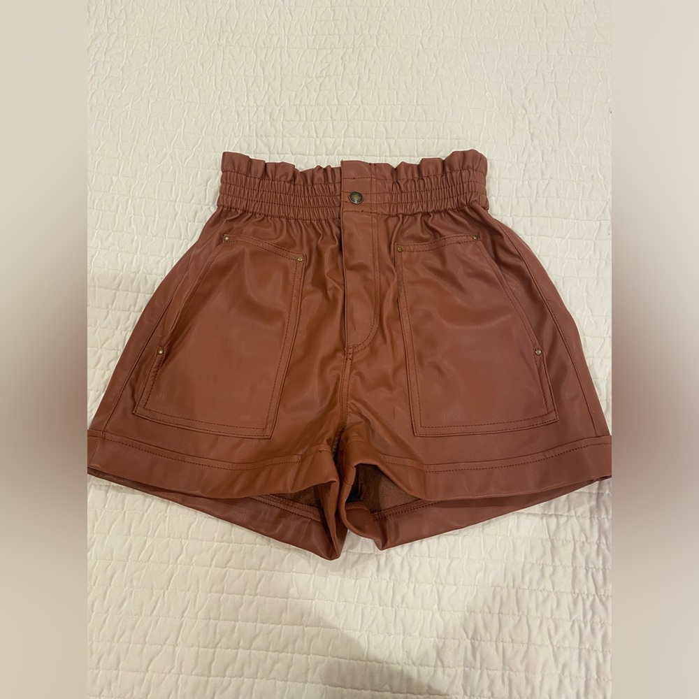 Zara faux leather shorts